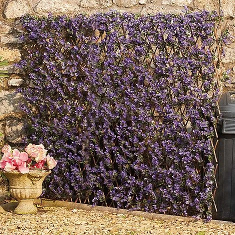 Expandable Artificial Hedge Trellis - Purple Lavender 3 Expandable Artificial Hedge Trellis - Purple Lavender