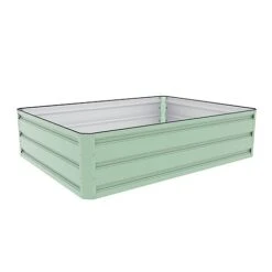 Metal Raised Garden Bed - Light Green 13 Metal Raised Garden Bed - Light Green -Plants Sales Store GB F cut
