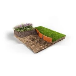 Straightcurve Flex - Raised Garden Bed 240mm Set Of 2 Weathering Steel 11 Straightcurve Flex - Raised Garden Bed 240mm Set Of 2 Weathering Steel -Plants Sales Store Straightcurve Flex Raised Garden Bed 240mm Flexline Installed Cross Section 1