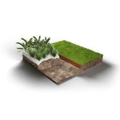 Straightcurve Rigid - Garden Edging 100mm Bundle Of 10 Weathering Steel 11 Straightcurve Rigid - Garden Edging 100mm Bundle Of 10 Weathering Steel -Plants Sales Store Straightcurve Rigid Garden Edging 100mm Rigidline Installed Cross Section 1