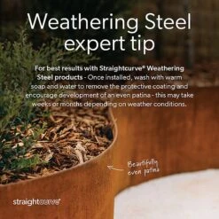 Straightcurve Flex - Garden Edging 75mm Bundle Of 6 Weathering Steel -Plants Sales Store Straightcurve TM Weathering Patina Advice 9